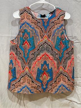 JCrew Sleeveless Paisley Print Women's Top